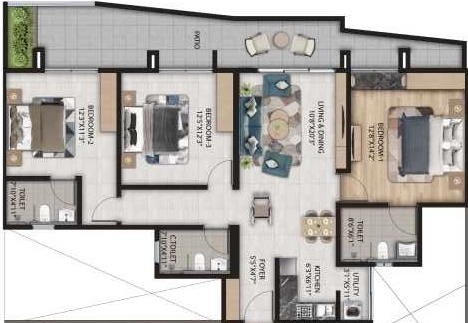 3 BHK Flat in Primus Sangama in Mysore Road, Bangalore - Image 916865