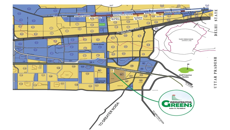Location of SLF Indraprastha Greens - Image 400283