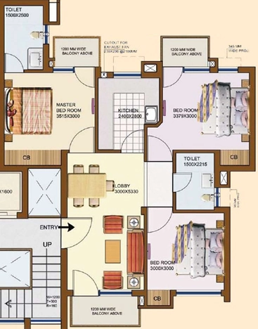 3 BHK Flat in SRS Pearl Floors in Sector 87, Faridabad - Image 916870