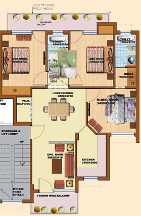 3 BHK Flat in SRS Pearl Floors in Sector 87, Faridabad - Image 916871