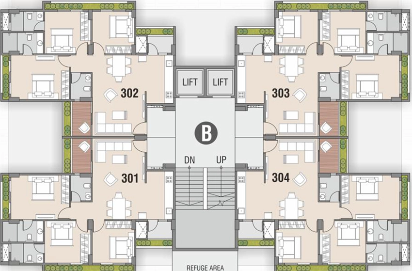 Floor Plan of Laxmi Kailashaa in Kasindra, Ahmedabad - Image 400381