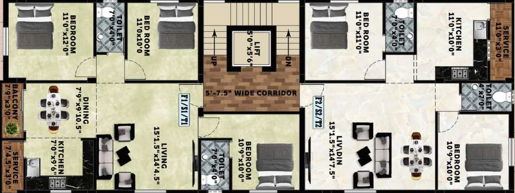 Floor Plan of CM Vijay Shivas Enclave in Madipakkam, Chennai - Image 400445