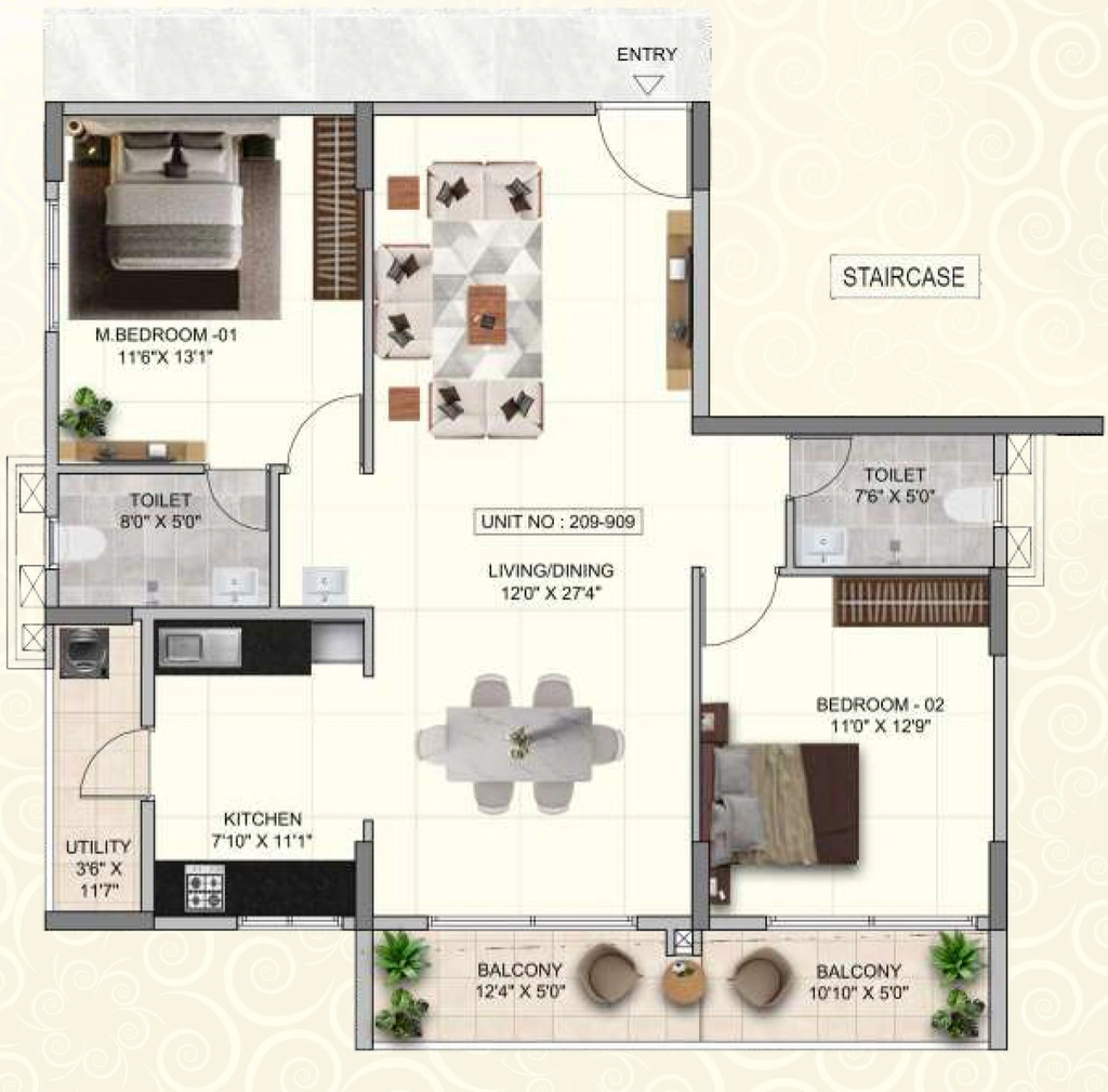 2 BHK Flat in Global The Clan in Sarjapur Road, Bangalore - Image 916994