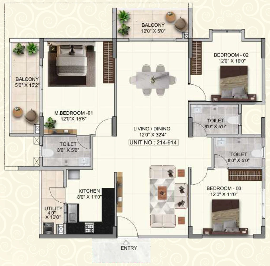 3 BHK Flat in Global The Clan in Sarjapur Road, Bangalore - Image 916999