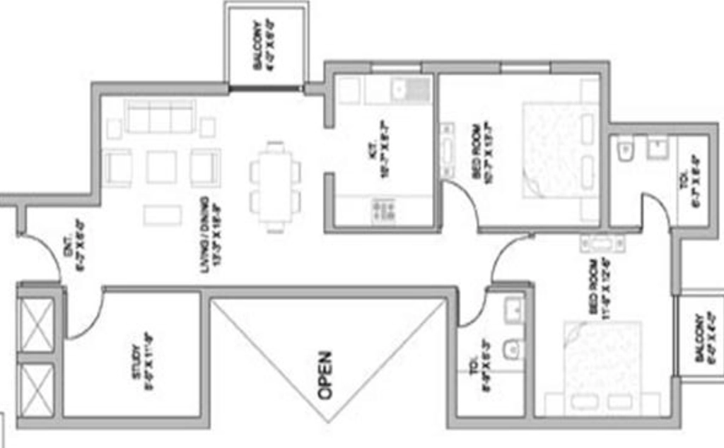 2.5 BHK Flat in Umang Summer Palms in Sector 86, Faridabad - Image 916929