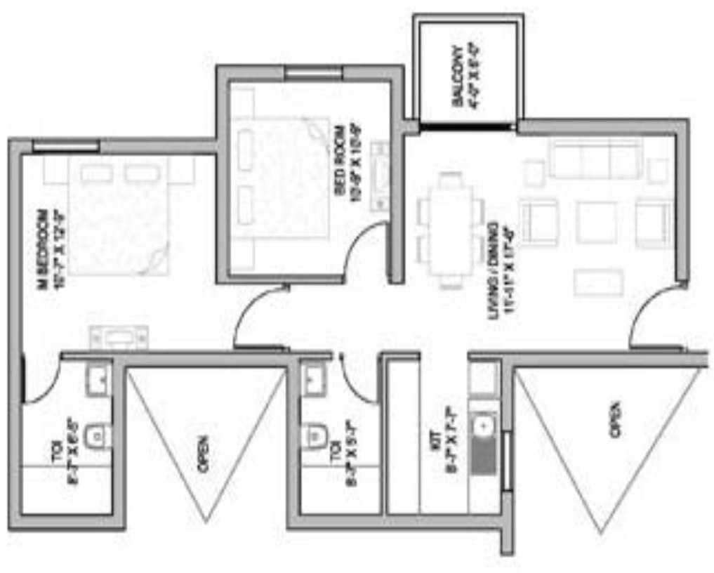 2 BHK Flat in Umang Summer Palms in Sector 86, Faridabad - Image 916927