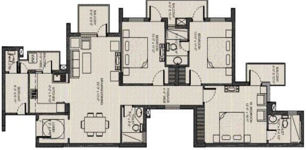 3 BHK Flat in Umang Summer Palms in Sector 86, Faridabad - Image 916932