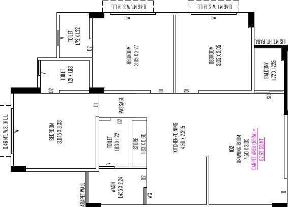 3 BHK Flat in Shree Mahavir Atulya Phase 1 in Hathijan, Ahmedabad - Image 916905