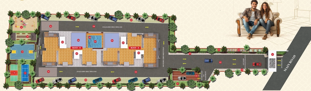 Master Plan of United Suvarna Homes in Kacharakanahalli, Bangalore - Image 400655