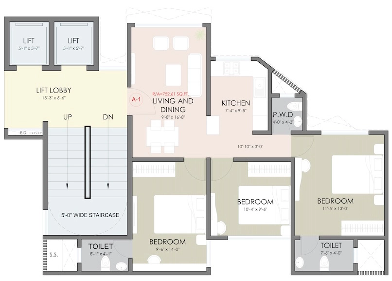3 BHK Flat in Vira Sky Vista in Andheri West, Mumbai - Image 917014