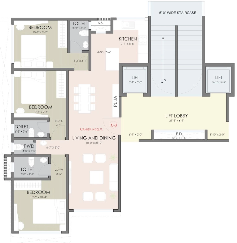 3 BHK Flat in Vira Sky Vista in Andheri West, Mumbai - Image 917016