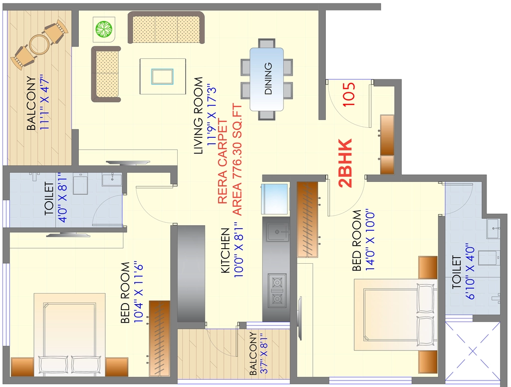 2 BHK Flat in Deshpande W60 Exotica in Sus, Pune - Image 917024