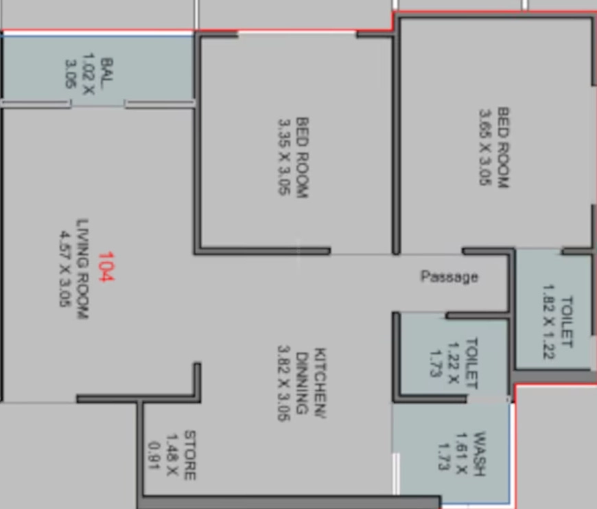 2 BHK Flat in Narmada Sahitya Nest in Vastral, Ahmedabad - Image 916933
