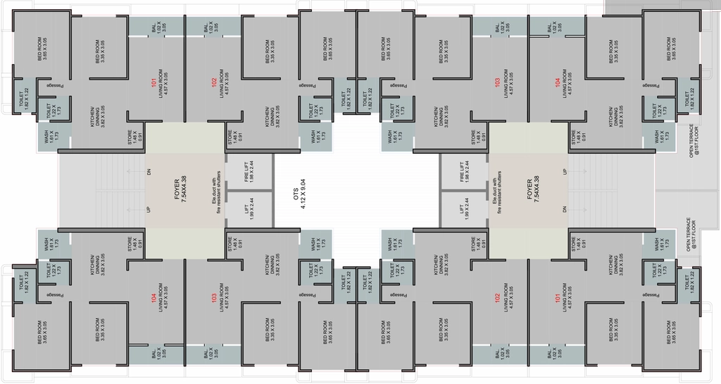Floor Plan of Narmada Sahitya Nest in Vastral, Ahmedabad - Image 400495