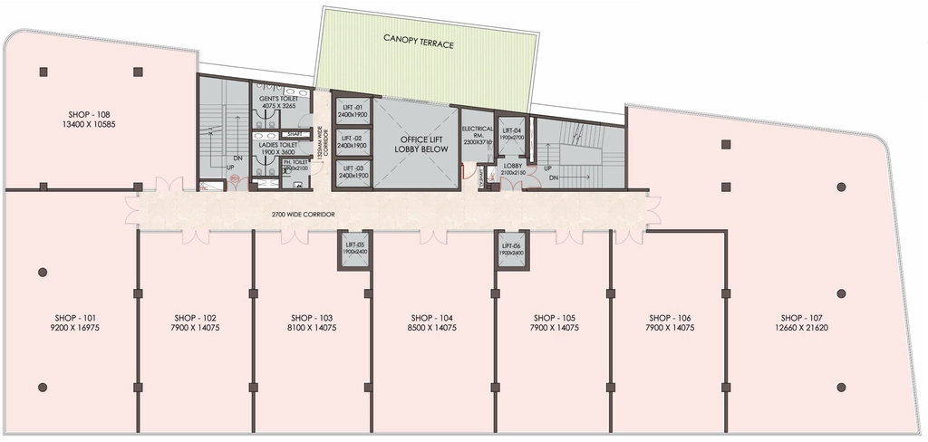 Floor Plan of Ardia Neo Downtown in Gomti Nagar Extension, Lucknow - Image 400698