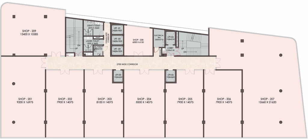 Floor Plan of Ardia Neo Downtown in Gomti Nagar Extension, Lucknow - Image 400699