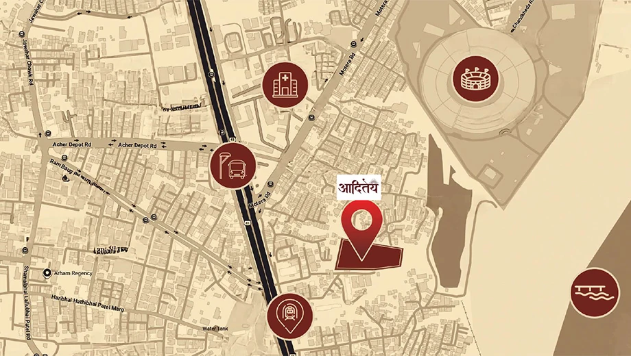 Location of Commercial Nirbhay Aaditey Residencies - Image 400524