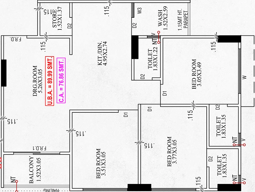 3 BHK Flat in Nirman Kesar Sky in Nava Naroda, Ahmedabad - Image 916951