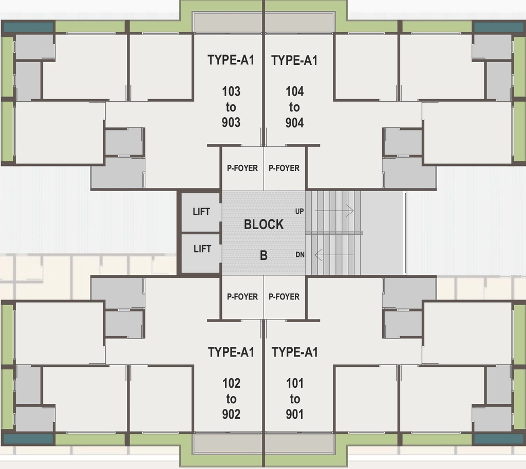 Floor Plan of Nirvana The Creston in Ramol, Ahmedabad - Image 400541