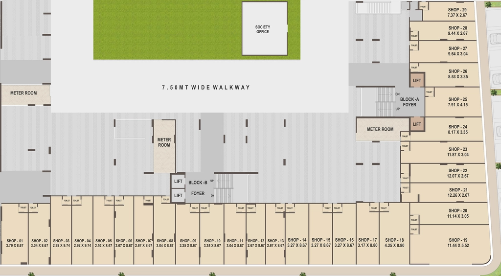 Floor Plan of Commercial Nirvana The Creston in Ramol, Ahmedabad - Image 400547