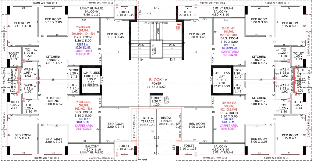 Floor Plan of Nivaan Skylife in Nana Chiloda, Ahmedabad - Image 400555