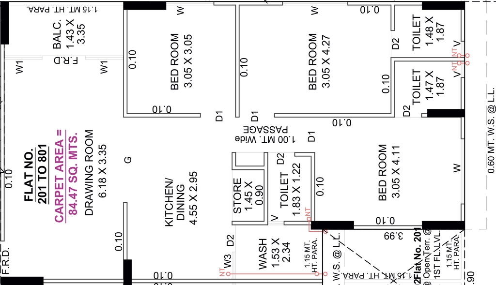 3 BHK Flat in Om Bilipatra 3 in Vastral, Ahmedabad - Image 916978