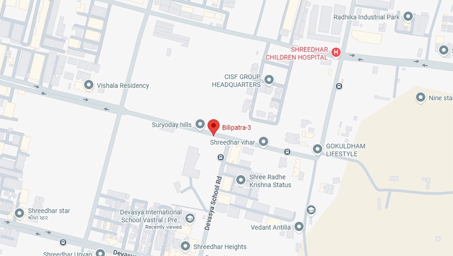Location of Om Bilipatra 3 in Vastral, Ahmedabad - Image 400604