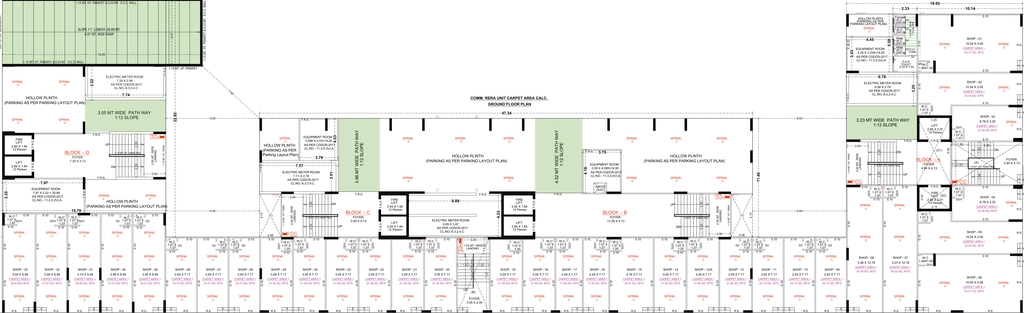 Floor Plan of Commercial Om Bilipatra III in Vastral, Ahmedabad - Image 400630