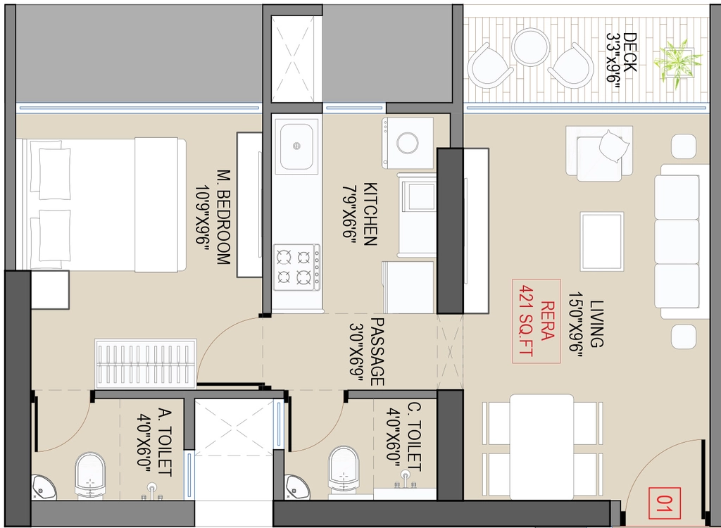1 BHK Flat in Navkarmik Shiv Vardaan in Kandivali West, Mumbai - Image 917054