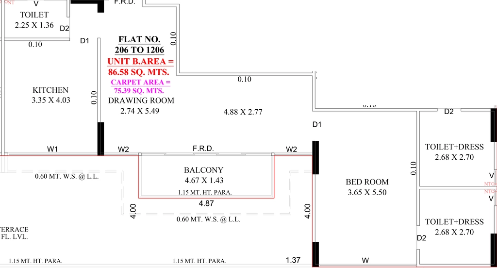 2 BHK Flat in Ashapura Overa in South Bopal, Ahmedabad - Image 917002