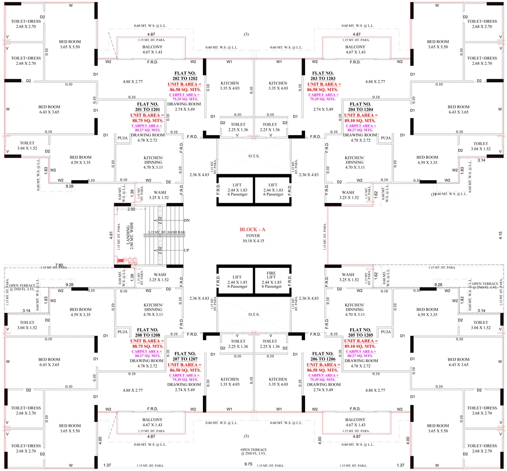 Floor Plan of Ashapura Overa in South Bopal, Ahmedabad - Image 400640
