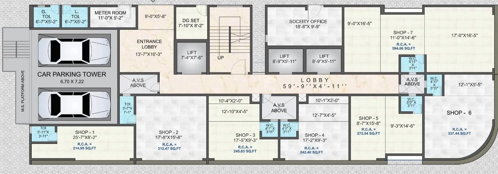 Floor Plan of Commercial Shreeji Mansion in Ghatkopar East, Mumbai - Image 400770