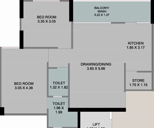 2 BHK Flat in Paramdham Sahitya Heritage in Kathwada, Ahmedabad - Image 917018