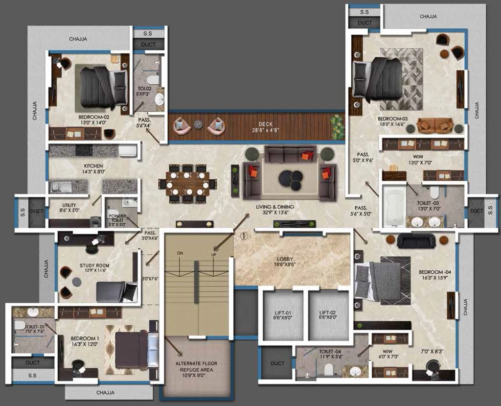 5 BHK Flat in Ekta Vistabella in Dadar East, Mumbai - Image 917077
