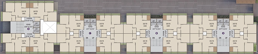 Floor Plan of Rishv Element in Nava Naroda, Ahmedabad - Image 400738