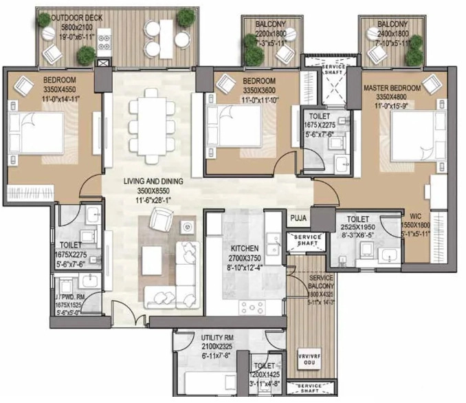3 BHK Flat in Signature Tonino Lamborghini Residences in Sector 71, Gurgaon - Image 917069
