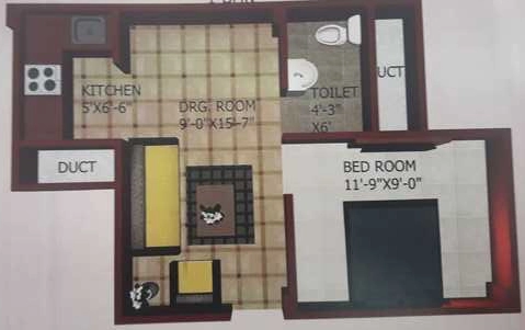 1 BHK Flat in SLV Apartment in Govindpuram, Ghaziabad - Image 917049