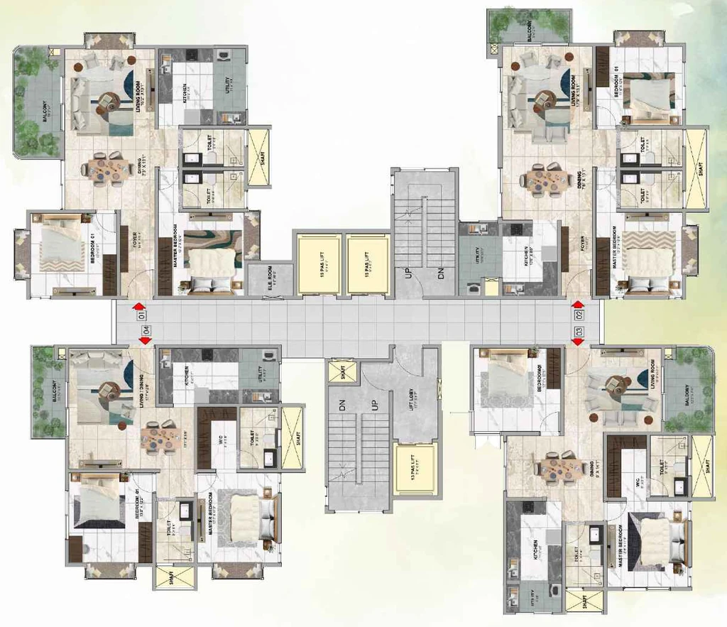 Floor Plan of Sri Sri Sattva in Kaggalipura, Bangalore - Image 400995