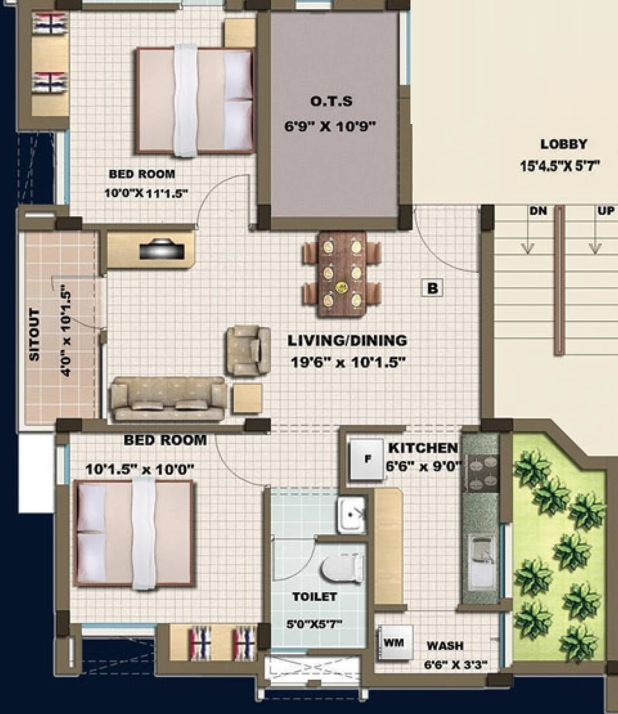 2 BHK Flat in Riteway SSK Ramanashree Residency in Yelahanka, Bangalore - Image 917184