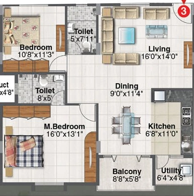 2 BHK Flat in Metropolis Electra in Electronic City, Bangalore - Image 917192