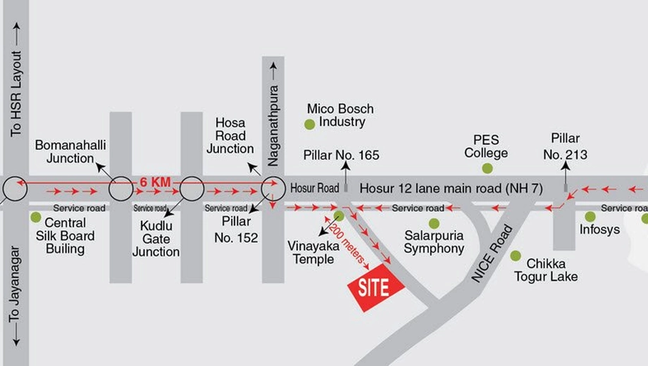 Location of Metropolis Electra in Electronic City, Bangalore - Image 401044