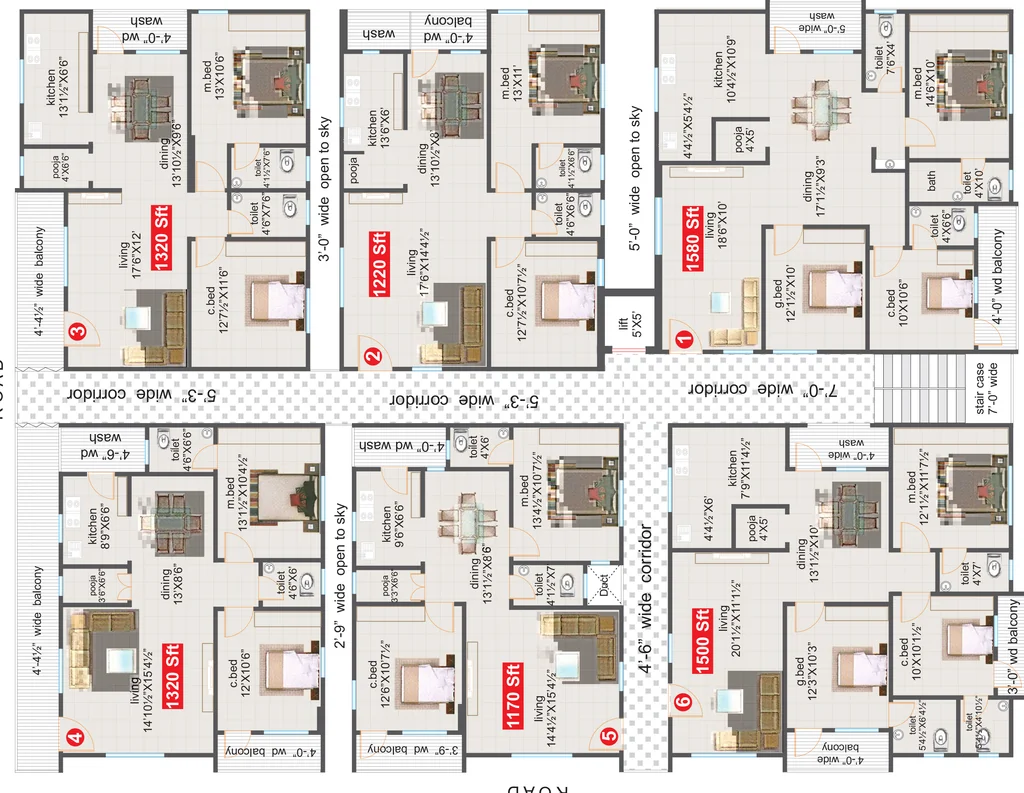 Floor Plan of SRK Jaya Empire in Pragathi Nagar, Hyderabad - Image 400916