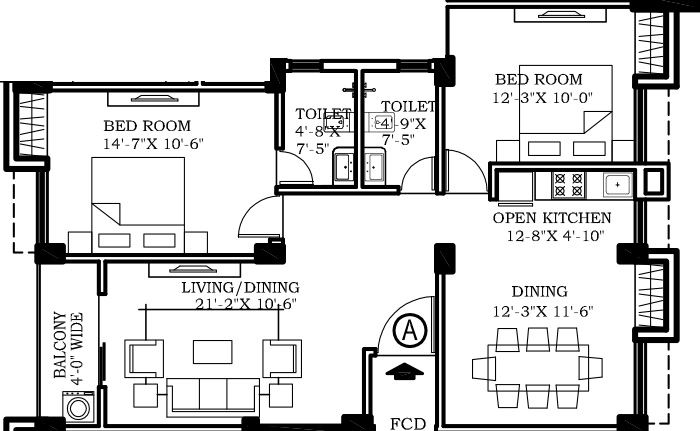 2 BHK Flat in Swastic Sen Bari in Hatibagan, Kolkata - Image 917080