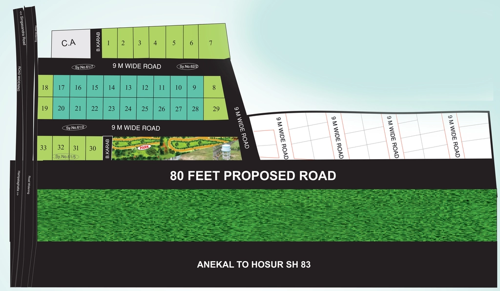 Master Plan of Guru Nakshatra Layout in Anekal, Bangalore - Image 400899