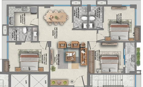 3 BHK Flat in Swastic Shri Ram Nivas in Ballygunge, Kolkata - Image 917084