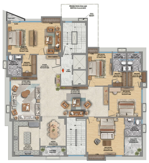 4 BHK Flat in Swastic Shri Ram Nivas in Ballygunge, Kolkata - Image 917085