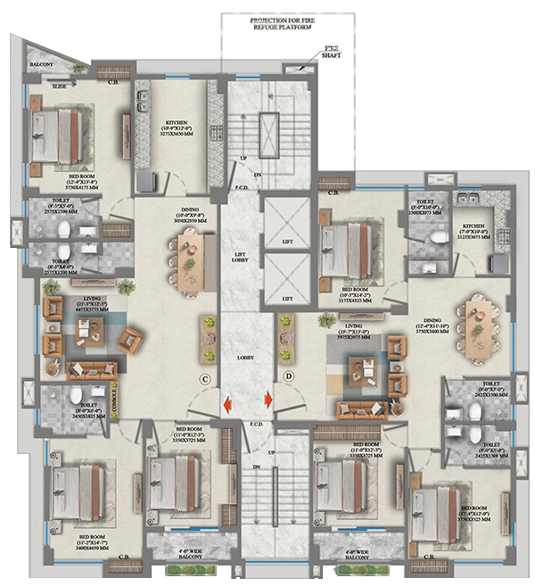 Floor Plan of Swastic Shri Ram Nivas in Ballygunge, Kolkata - Image 400836