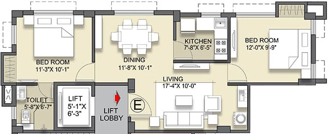 2 BHK Flat in Swastic Snehpriya in Tollygunge, Kolkata - Image 917086