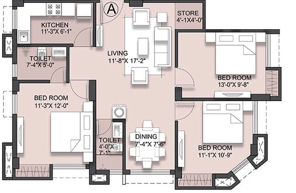 3 BHK Flat in Swastic Snehpriya in Tollygunge, Kolkata - Image 917087