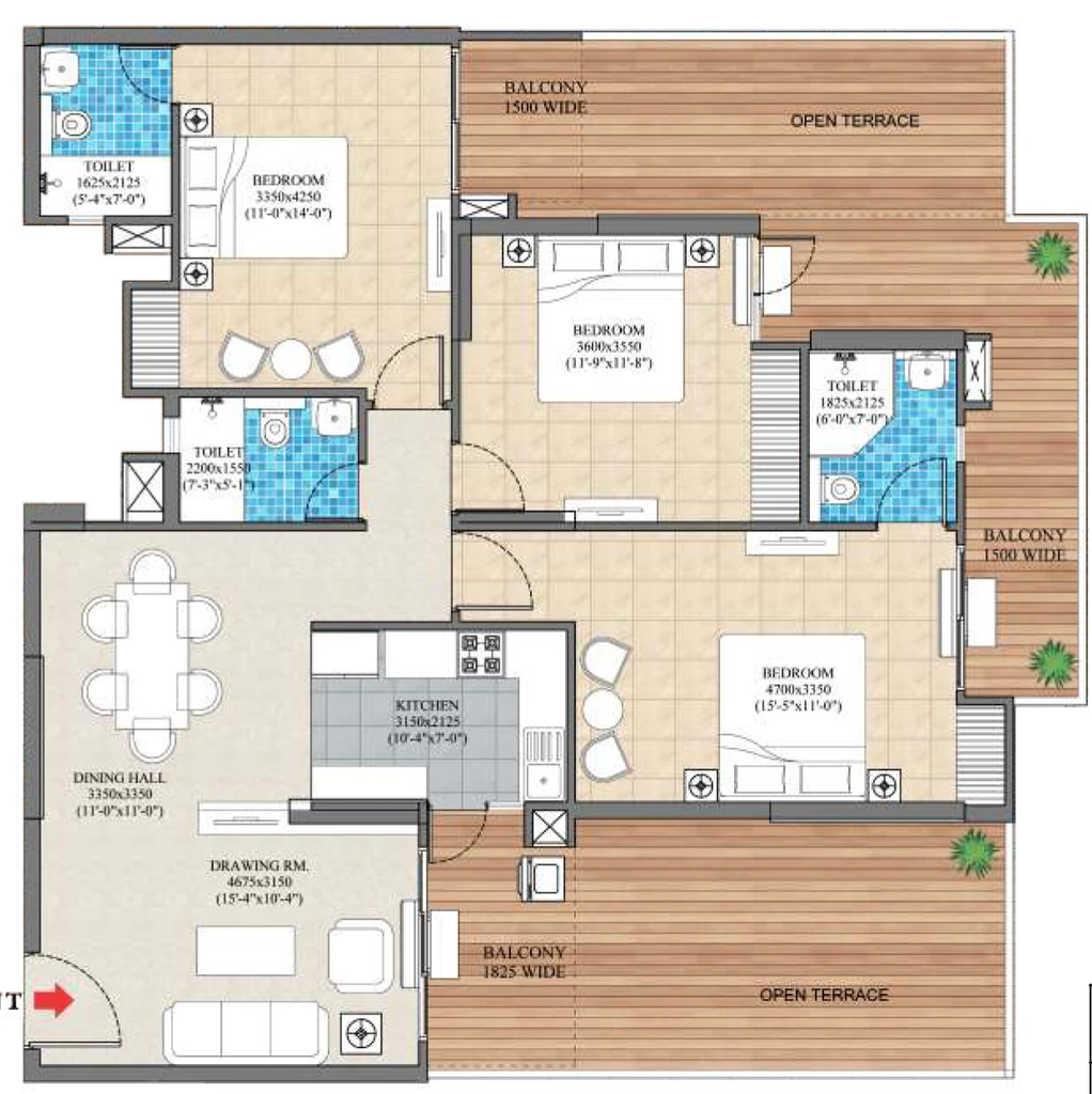 3 BHK Flat in Ved Zenith Vista in Vrindavan Yojna, Lucknow - Image 917149
